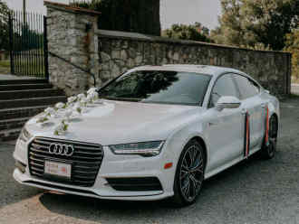Białe Audi A7 - Jakub Noga | Auto do ślubu Kraków, małopolskie