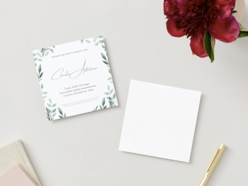 Zaproszenia jednostronne 15x15 cm - dużo wzorów - zdjęcie 1