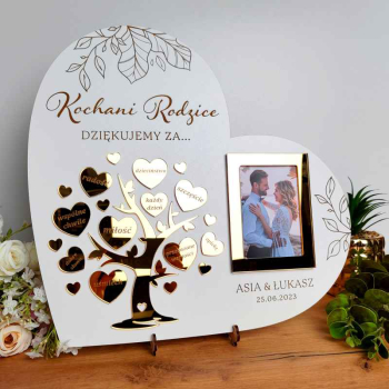 Podziękowanie dla rodziców serce prezent MD331 - zdjęcie 1