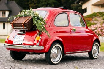 Fiat 500 F Rosso | Auto do ślubu Rabka-Zdrój, małopolskie