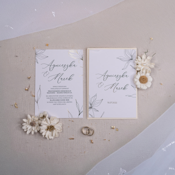 Zaproszenie ,,Złote kwiaty” - zdjęcie 1