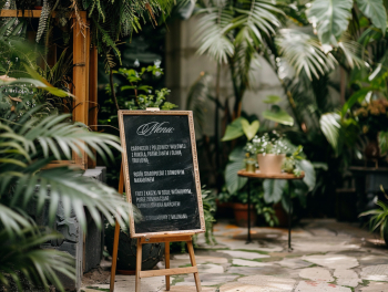 Menu weselne - kaligrafia ręczna na płótnie 50/70 cm - zdjęcie 1