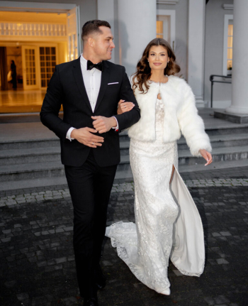 Futerko ślubne ecru - zdjęcie 1