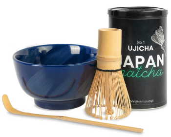 Zestaw matcha japońska Ujicha 80g czarka oraz akcesoria - zdjęcie 1