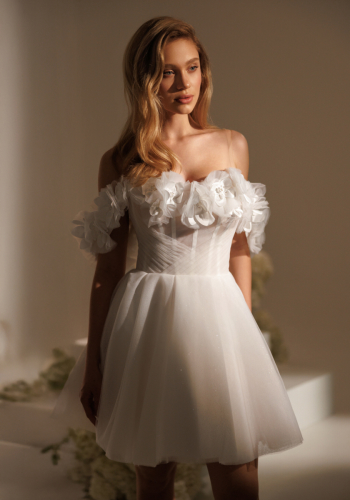 Krótka tiulowa suknia Abigail - zdjęcie 1