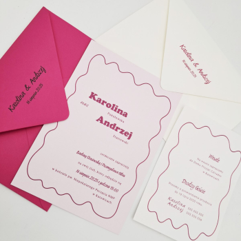 Zaproszenia nowoczesne chmurka – wzór 111 - zdjęcie 1