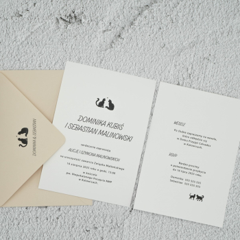 Zaproszenia koty – wzór 106 - zdjęcie 1