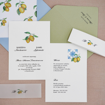 Zaproszenia cytryny – wzór 109 - zdjęcie 1