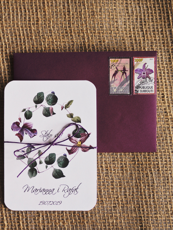 Zaproszenia ślubne KWIATOWE Wzór 7 - zdjęcie 1