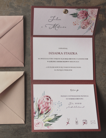 Zaproszenia ślubne ETUI Wzór 9 - zdjęcie 1