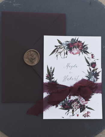 Zaproszenia ślubne KWIATOWE Wzór 14 - zdjęcie 1