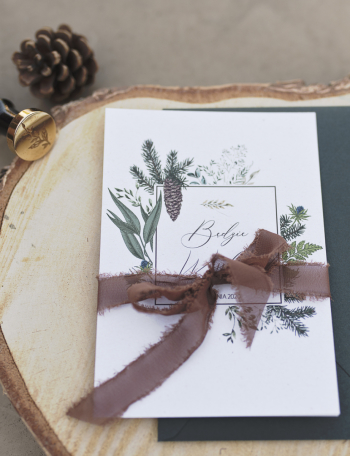 Zaproszenia ślubne LEŚNE Wzór 2 - zdjęcie 1