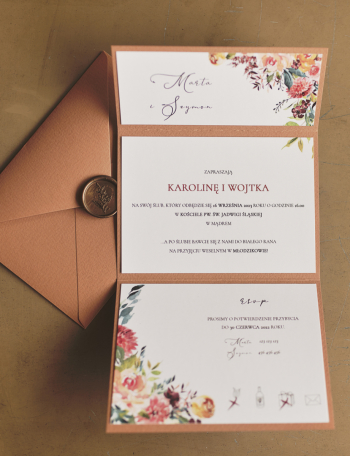 Zaproszenia ślubne ETUI Wzór 12 - zdjęcie 1