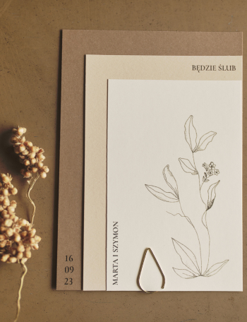 Zaproszenia ślubne NOWOCZESNE Wzór 9 - zdjęcie 1