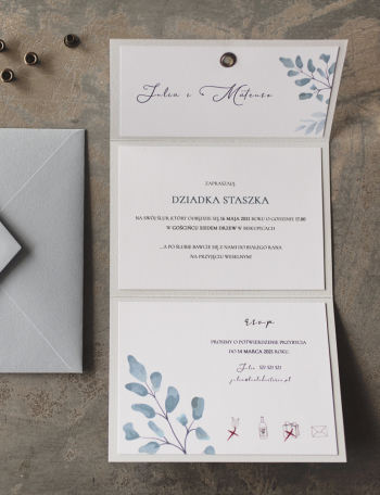 Zaproszenia ślubne ETUI Wzór 4 - zdjęcie 1