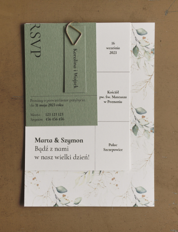Zaproszenia ślubne NOWOCZESNE Wzór 10 - zdjęcie 1