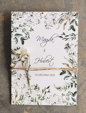 Zaproszenia ślubne ZIELONE Wzór 11 - zdjęcie 1