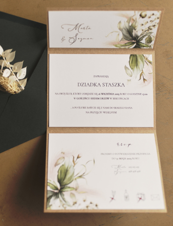 Zaproszenia ślubne ETUI Wzór 13 - zdjęcie 1