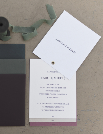 Zaproszenia ślubne NOWOCZESNE Wzór 3 - zdjęcie 1