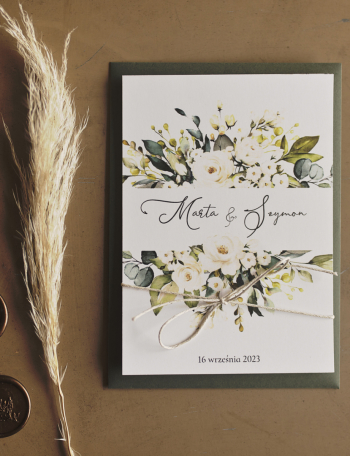 Zaproszenia ślubne KWIATOWE Wzór 23 - zdjęcie 1