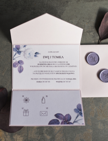 Zaproszenia ślubne ETUI Wzór 16 - zdjęcie 1