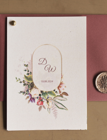 Zaproszenia ślubne KWIATOWE Wzór 25 - zdjęcie 1