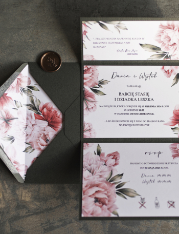 Zaproszenia ślubne ETUI Wzór 15 - zdjęcie 1