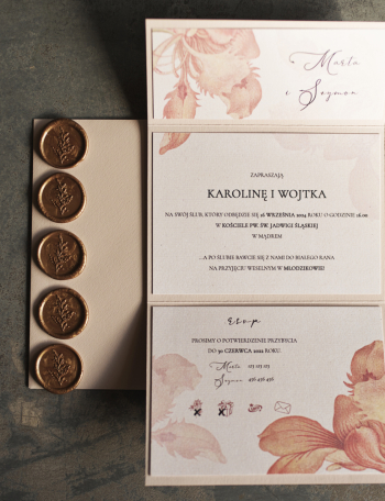 Zaproszenia ślubne ETUI Wzór 18 - zdjęcie 1