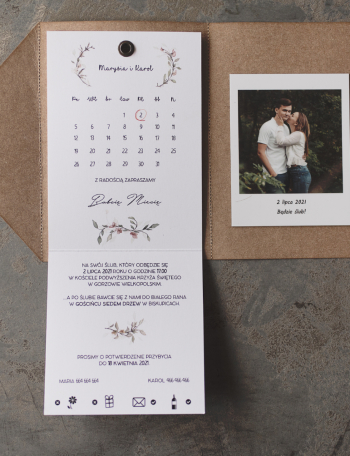 Zaproszenia ślubne ETUI Wzór 10 - zdjęcie 1