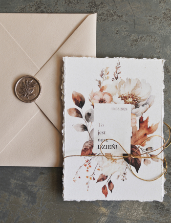 Zaproszenia ślubne KWIATOWE Wzór 31 - zdjęcie 1