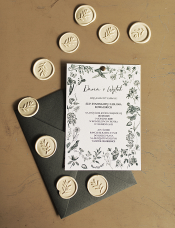 Zaproszenia ślubne  KWIATOWE wzór 2 - zdjęcie 1