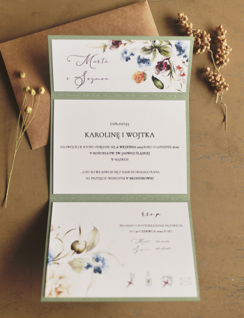 Zaproszenia ślubne  ETUI  wzór 1 - zdjęcie 1
