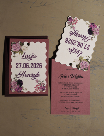 Zaproszenia ślubne NOWOCZESNE Wzór 25 - zdjęcie 1