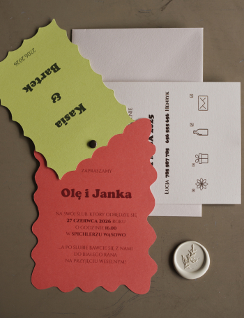 Zaproszenia ślubne NOWOCZESNE Wzór 20 - zdjęcie 1
