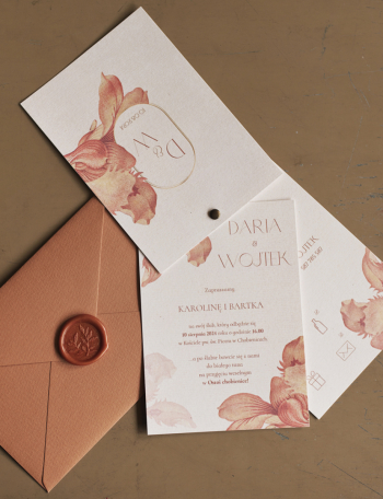 Zaproszenia ślubne KWIATOWE Wzór 28 - zdjęcie 1