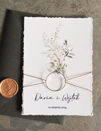 Zaproszenia ślubne KWIATOWE Wzór 32 - zdjęcie 1
