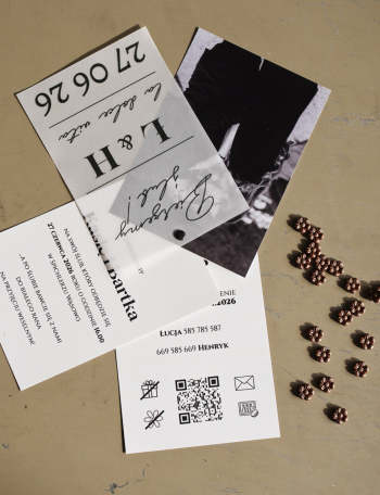 Zaproszenia ślubne ZE ZDJĘCIEM Wzór 1 - zdjęcie 1