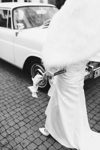 bolerko slubne futerko ivory - zdjęcie 1