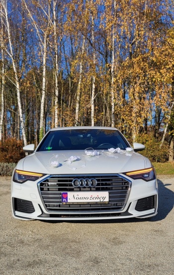 Białe Audi A6 | Auto do ślubu Zielona Góra, lubuskie