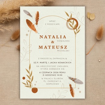 Zaproszenia ślubne Modern boho - zdjęcie 1
