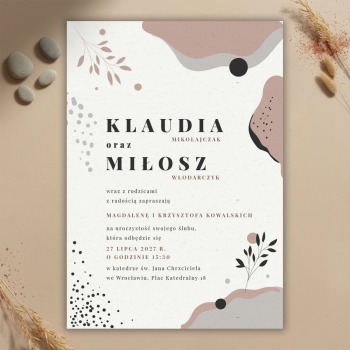 Zaproszenia ślubne Ziemiste formy - zdjęcie 1