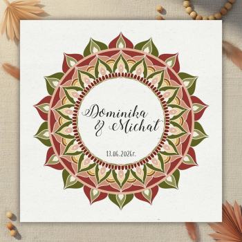 Zaproszenia ślubne Boho mandala - zdjęcie 1