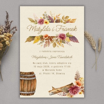 Zaproszenia ślubne W stylu vintage - zdjęcie 1