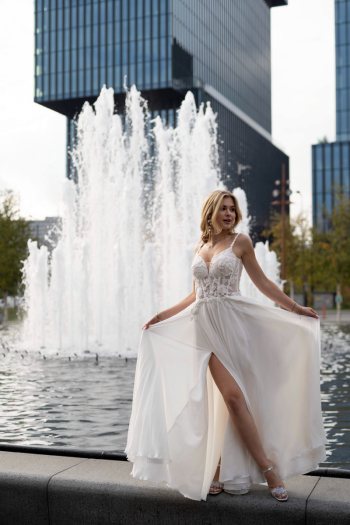 PAOLA muślinowa, rozcięcie na nogę - zdjęcie 1