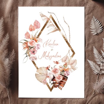 Zaproszenia ślubne Boho glamour - zdjęcie 1