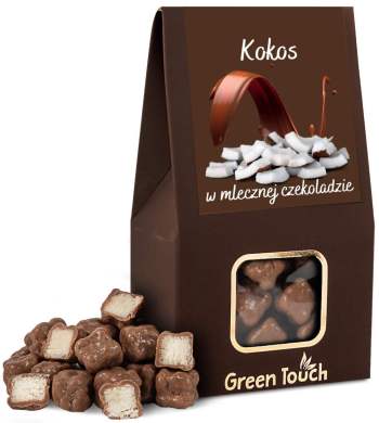 Kokos kostki w mlecznej czekoladzie 100 g - zdjęcie 1