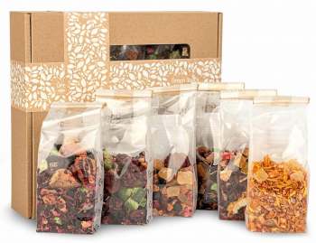 Zestaw herbat owocowych 6 sztuk w pudełku prezent upominek herbaty naturalne - zdjęcie 1