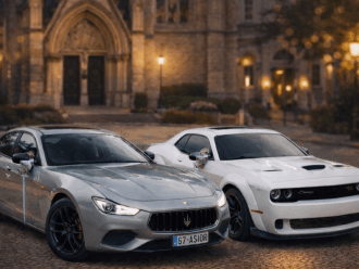 Biały Dodge Chellenger | Auto do ślubu Chojnice, pomorskie