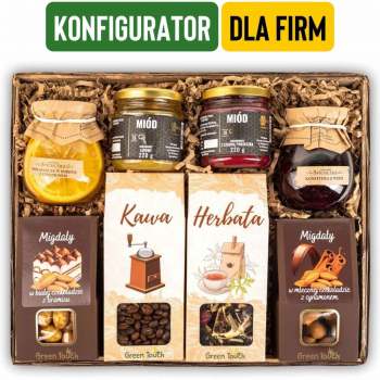 Kosz prezentowy duży konfigurowalny, personalizowany. Prezent dla firm, prezent na święta - zdjęcie 1