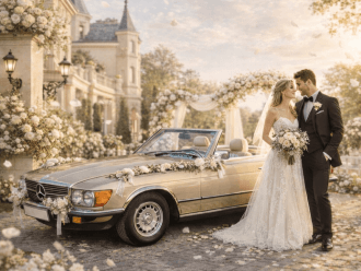 Klasyczny Mercedes sl, cabrio | Auto do ślubu Toruń, kujawsko-pomorskie